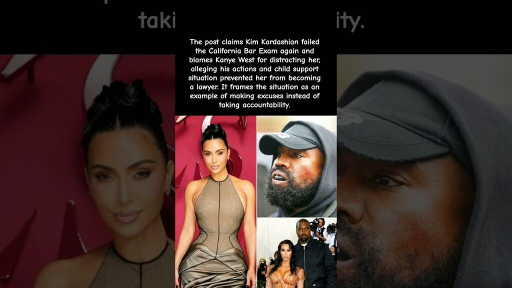 Kim Kardashian BLAMES Kanye After Failing the Bar AGAIN?!#shorts