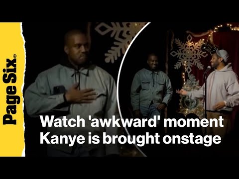 Watch 'awkward' moment Kanye West is brought onstage at Deon Cole's improv show