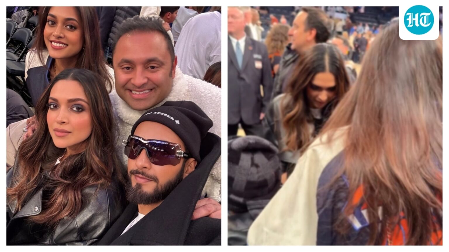 Gorgeous Deepika Padukone joins Dhurandhar Ranveer Singh for date night at NBA match, poses for selfies with desi fans