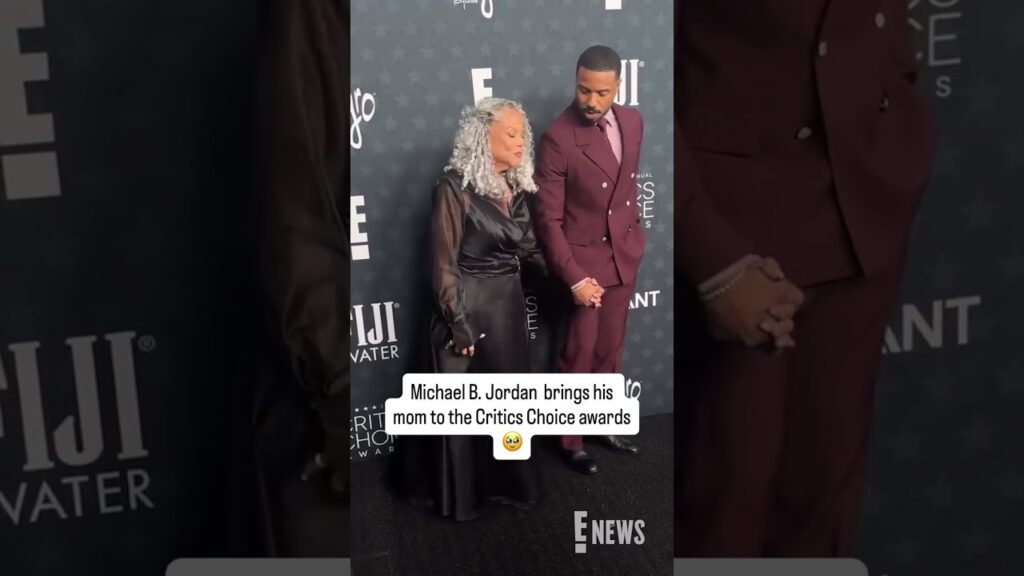 Michael B. Jordan’s mom Donna Jordan joins him at the #CriticsChoice awards. #AwardsSeason