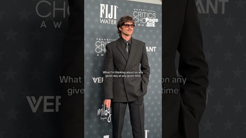 "Wuthering Heights" star Jacob Elordi on the 2026 Critics Choice Awards red carpet #shorts