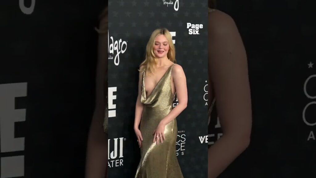Elle Fanning is a golden girl on the 2026 Critics Choice Awards red carpet ✨ #shorts
