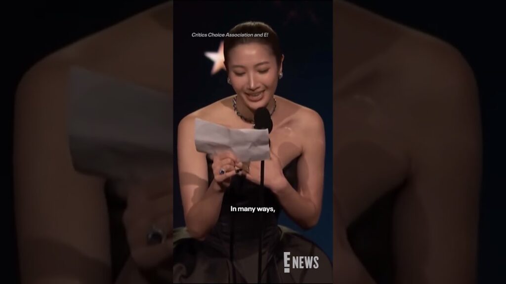 Ejae talks about the KPop Demon Hunters’ impact while accepting #CriticsChoice Award. #AwardsSeason