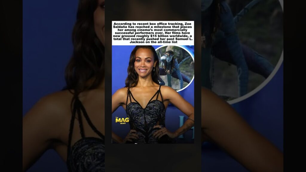 Zoe Saldaña has reached a milestone that places her among cinema’s  successful performers #shorts