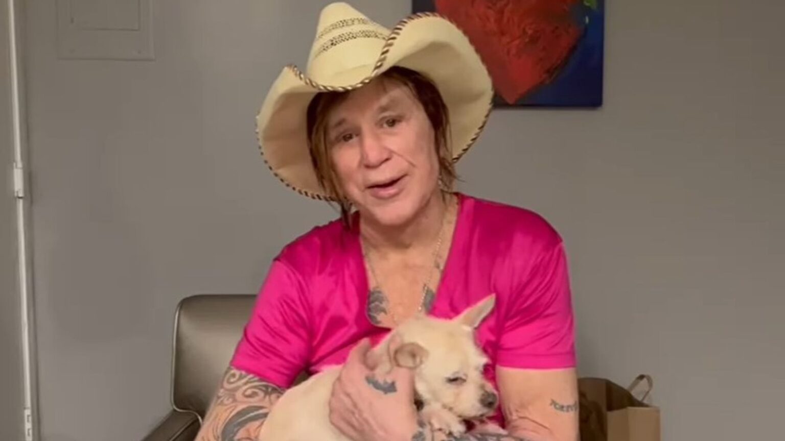 Mickey Rourke tells fans he is not behind ‘humiliating’ $100k eviction fundraiser | Ents & Arts News Mickey Rourke tells fans he is not behind 'humiliating' $100k eviction fundraiser | Ents & Arts News