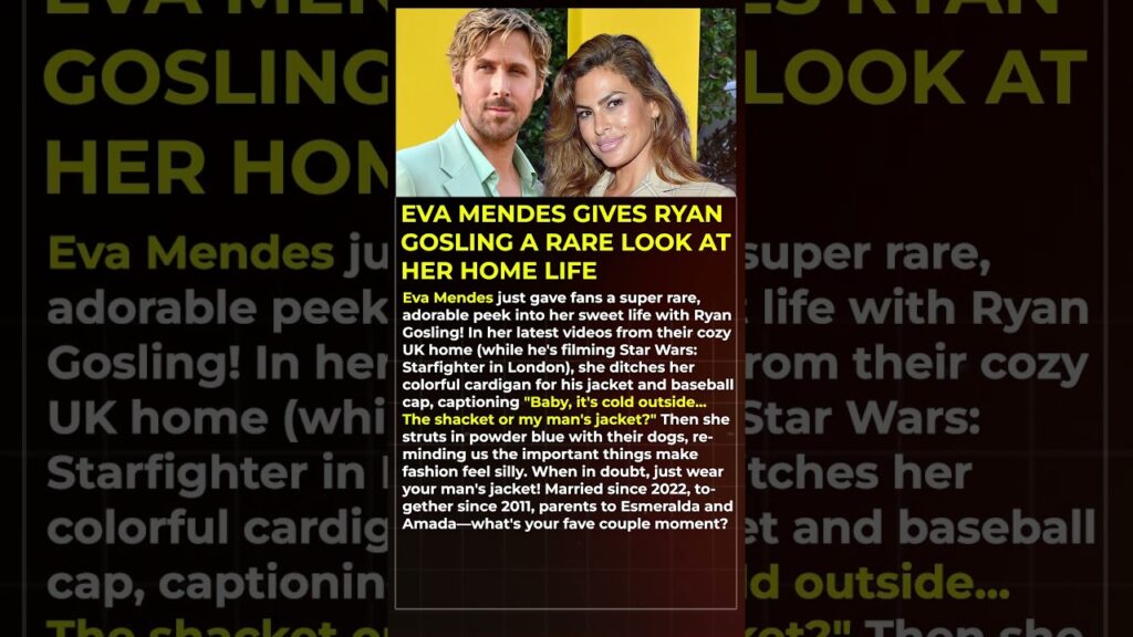 Eva Mendes Gives Ryan Gosling a Rare Look at Her Home Life #shorts