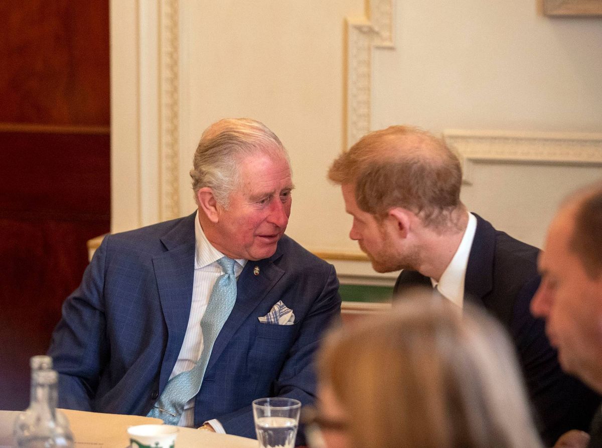 The King with Prince Harry