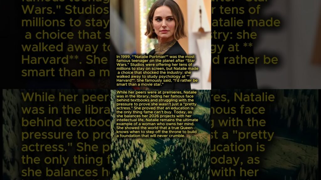 The Queen Who Chose Harvard Over Hollywood 🎓 #NataliePortman #SuccessStory #Shorts