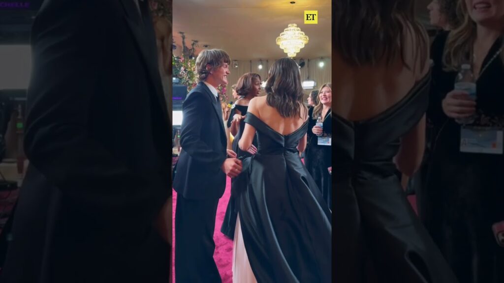 Connor Storrie meets Ayo Edeberi and Jackie Tohn at the #goldenglobes  ✨