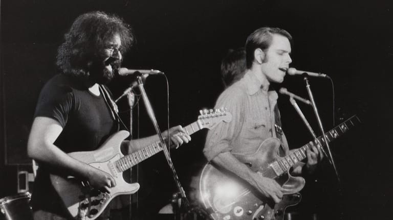 Jerry Garcia, left, and Bob Weir, of the Grateful Dead,...