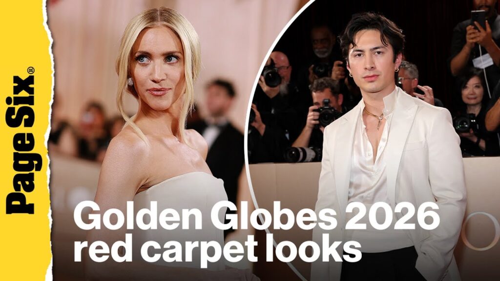 Golden Globes 2026 red carpet: Selena Gomez, Connor Storrie, Hudson Williams & more