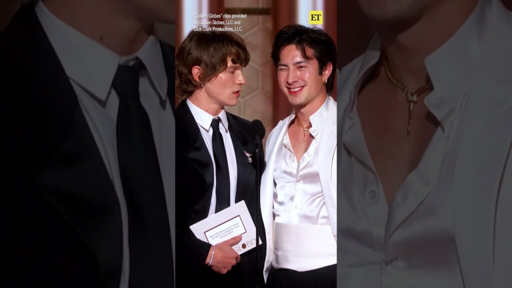 ‘Heated Rivalry’s Connor Storrie and Hudson Williams left 𝐭𝐡𝐞 𝐜𝐨𝐭𝐭𝐚𝐠𝐞 for the #goldenglobes 🤣🏠