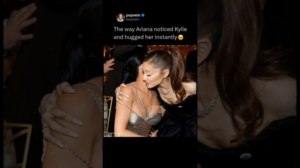 The way Ariana Grande noticed Kylie Jenner and hugged her instantly at the Golden Globes 2026 🥹 The way Ariana Grande noticed Kylie Jenner and hugged her instantly at the Golden Globes 2026 🥹