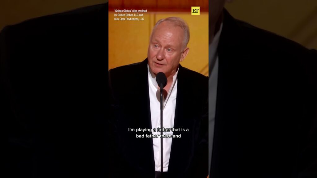 Stellan Skarsgård accepts the #goldenglobe for Best Supporting Actor for ‘Sentimental Value.’ 👏