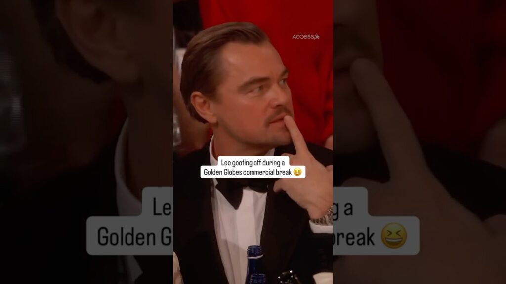 Leonardo DiCaprio Goofs Off During Golden Globes Commercial Break