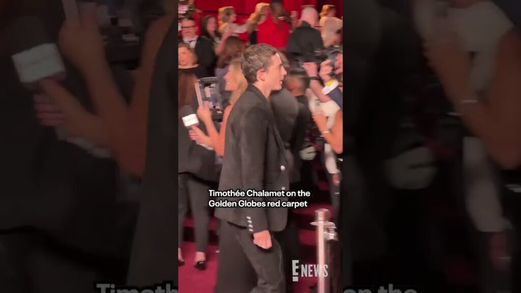Timothée Chalamet makes his supreme entrance at the Golden Globe awards. #GoldenGlobes #AwardsSeason