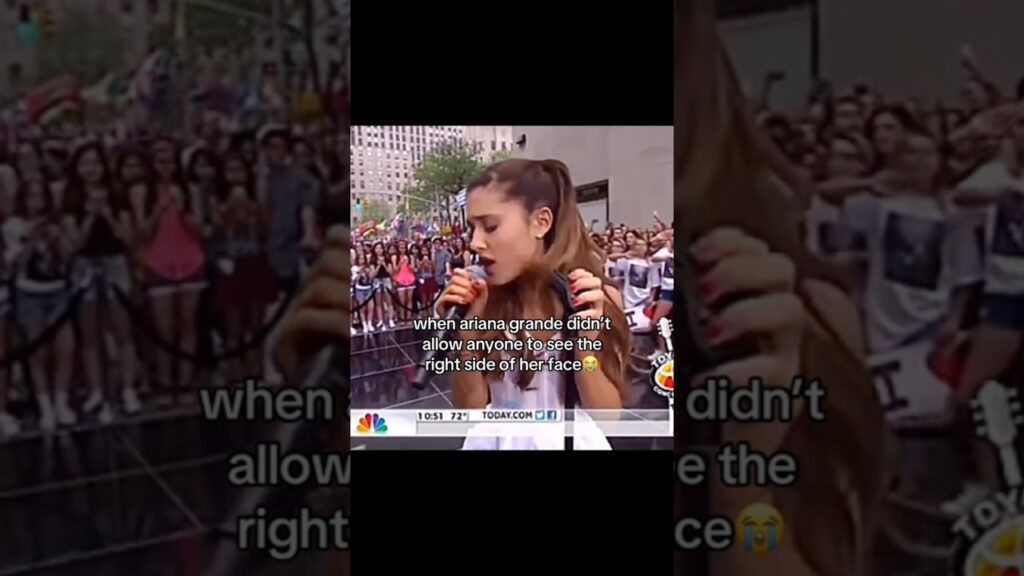 Ariana Grande not letting anyone see the right side of her face will always be funny 😭