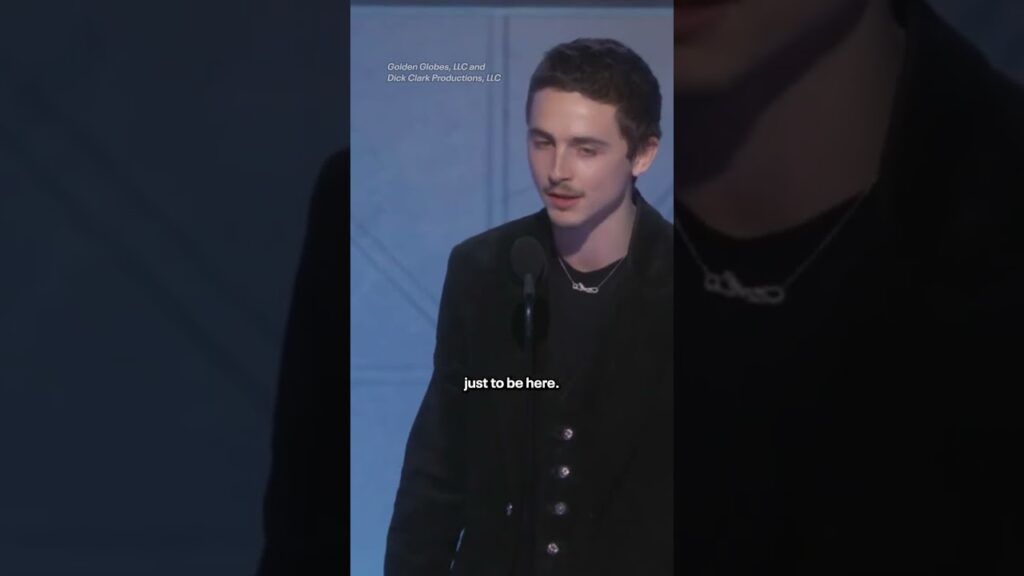Timothée Chalamet shares the advice his father gave him during #GoldenGlobes speech. #AwardsSeason