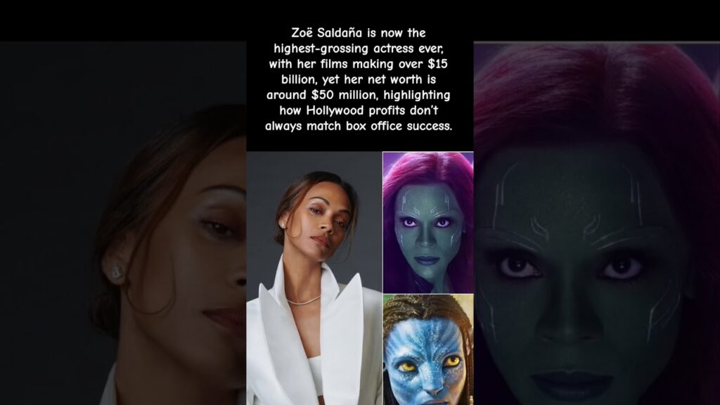 Zoë Saldaña’s movies made $15 BILLION… so why is she “only” worth $50M?! #zoesaldana #shorts #viral