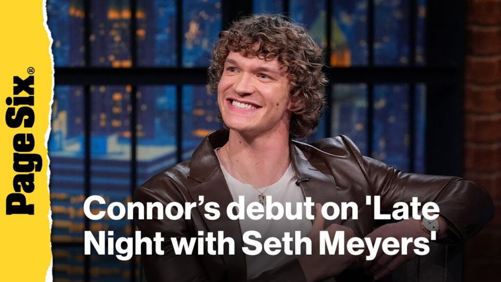 Connor Storrie makes late night debut on 'Late Night with Seth Meyers' after Golden Globes whirlwind
