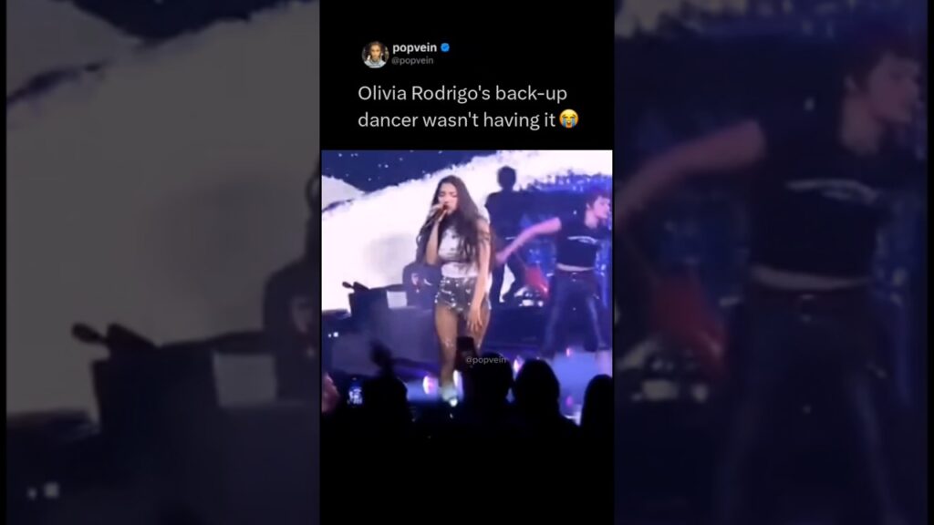 Olivia Rodrigo's backup dancer wasn't having it after seeing someone throw something on her stage 😭