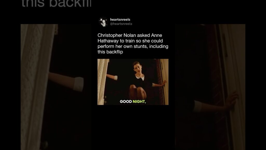 Anne Hathaway trained for months to do Catwoman stunts for Nolan 😳 Anne Hathaway trained for months to do Catwoman stunts for Nolan 😳