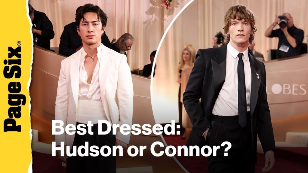 Reviewing Hudson Williams and Connor Storrie's Golden Globes fashion | Page Six Radio