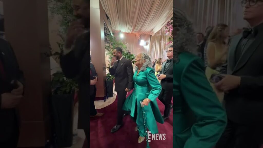 Michael B. Jordan and his mom, Donna Jordan, arrive at the #GoldenGlobes. ❤ #AwardsSeason