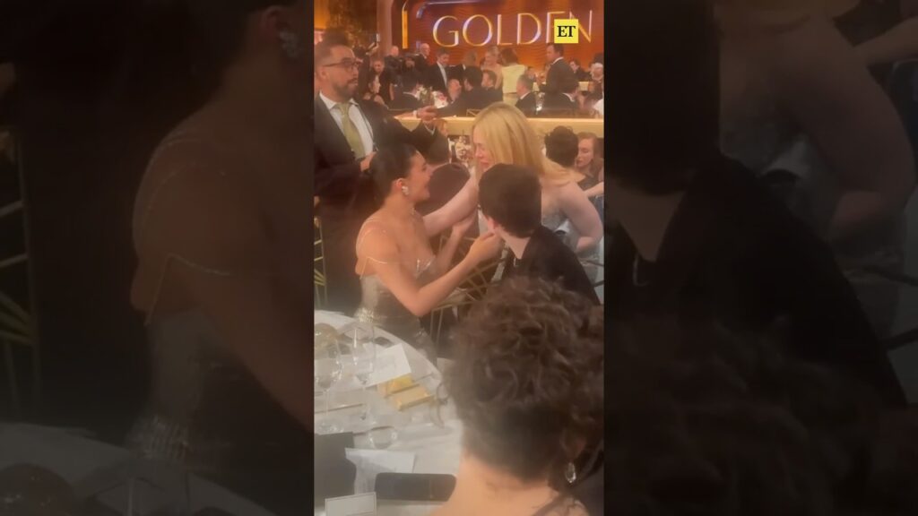 #ellefanning couldn't wait to wish #timotheechalamet congrats after his #goldenglobes win! 💛