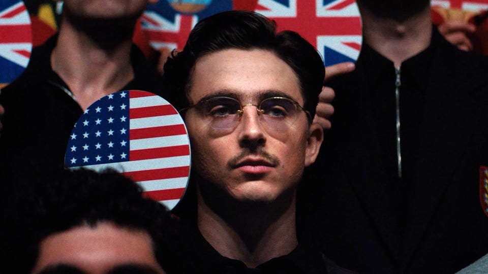 Timothée Chalamet in "Marty Supreme."