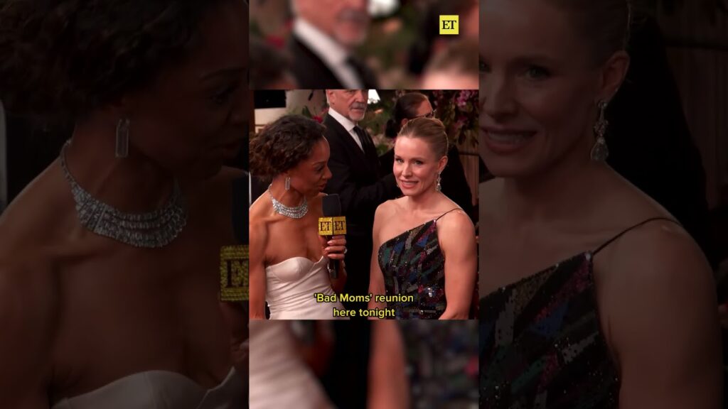 #kristenbell is saying yes to a #badmoms reunion, even if it's under duress. 🤣 #goldenglobes