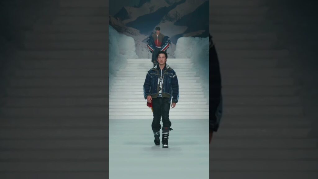 Heated Rivalry star Hudson Williams trades hockey gear for high fashion on Dsquared2 runway #shorts