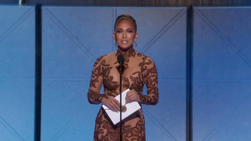 Jennifer Lopez Presents Best Male Actor – Motion Picture – Musical/Comedy | 83rd Golden Globes