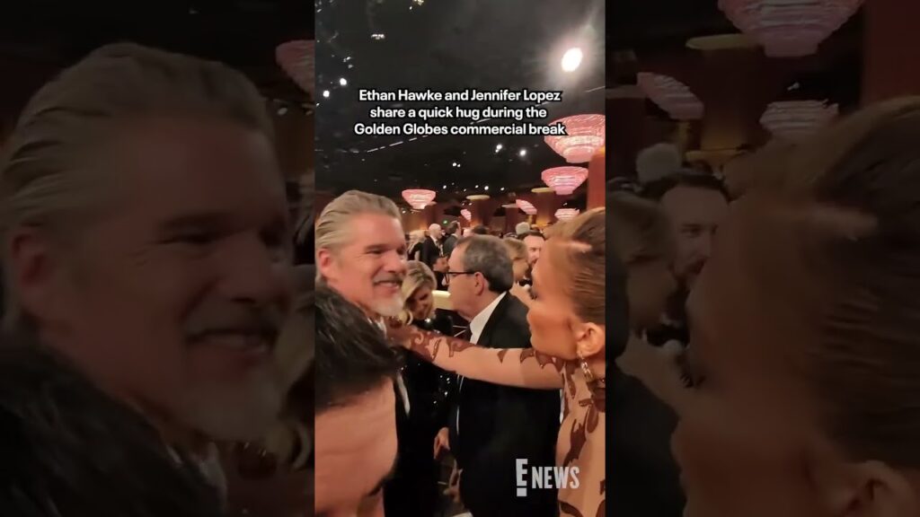 This #GoldenGlobes hug from Jennifer Lopez and Ethan Hawke 🫶. #AwardsSeason