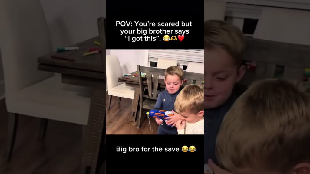 POV: You’re scared but your big brother says “I got this” ❤️😂🫶 #shorts