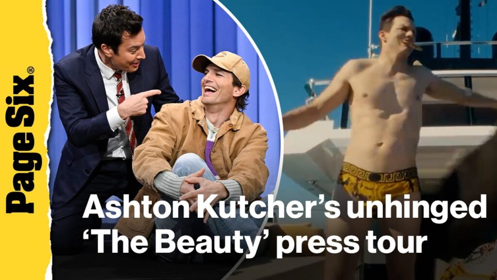 See Ashton Kutcher's risky return to acting for 'The Beauty' | Viral Press Tours