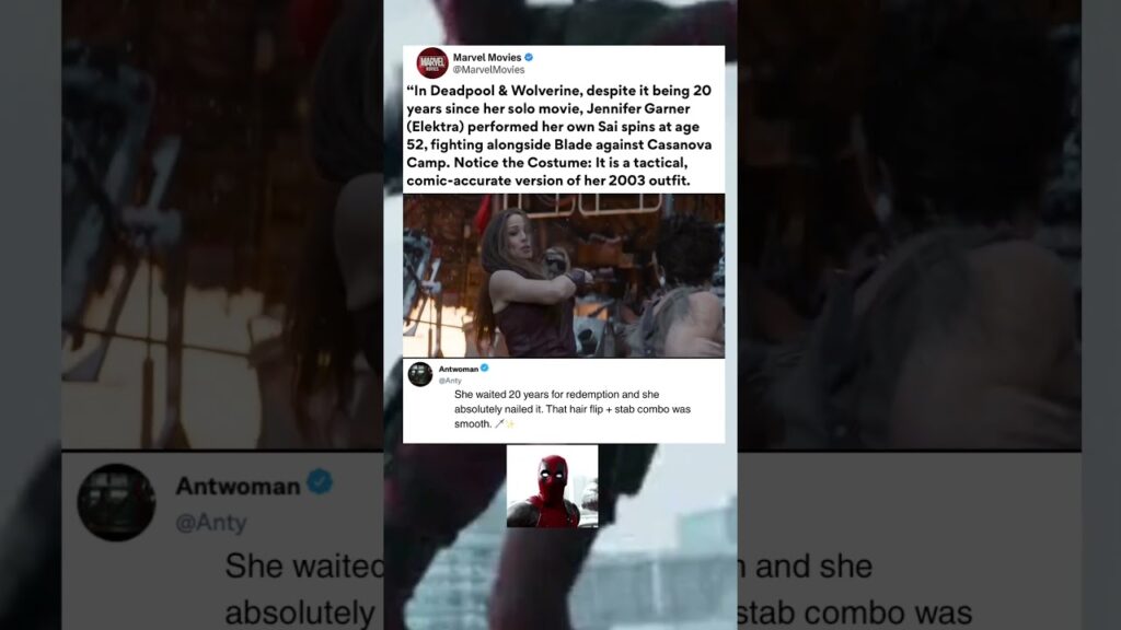 In Deadpool 3, Jennifer Garner proves she is still the best Elektra. #marve #deadpool #shorts