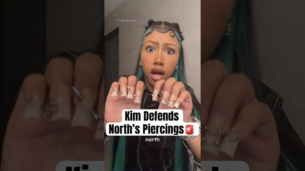 Kim Kardashian Defends North West's Piercings #shorts #northwest #northwestfashion