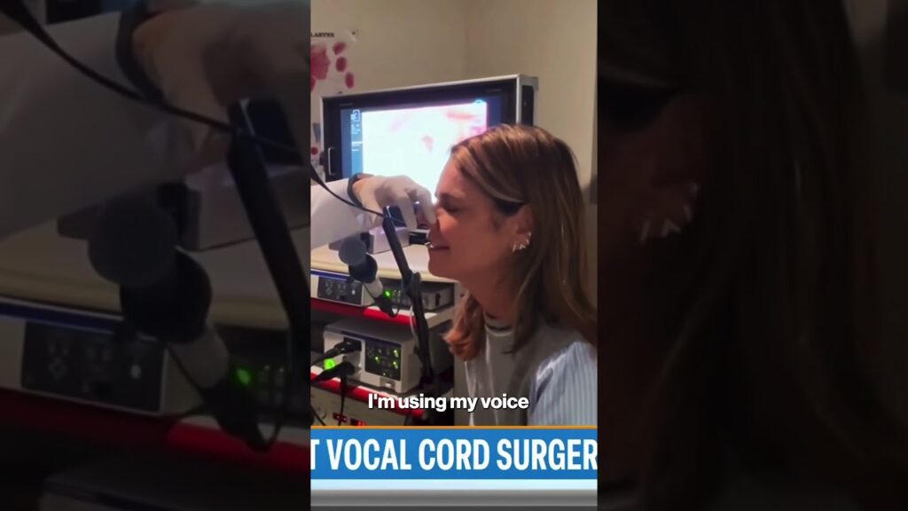 Savannah Guthrie tears up after hearing her new voice post surgery #shorts