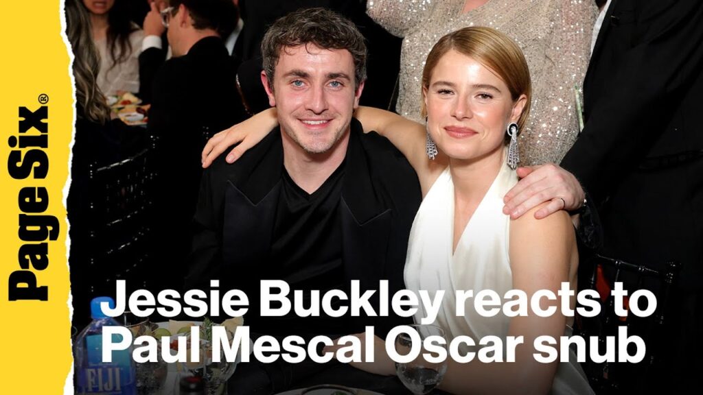 Jessie Buckley reacts to Paul Mescal Oscar snub