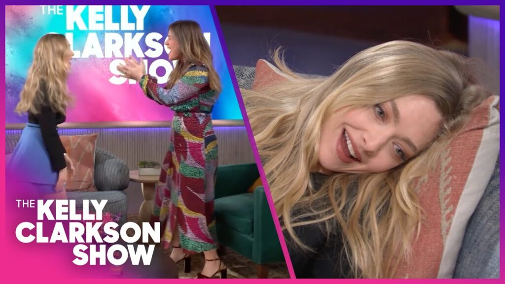 Amanda Seyfried Collapses On Couch After Kelly Clarkson Duet! Amanda Seyfried Collapses On Couch After Kelly Clarkson Duet!
