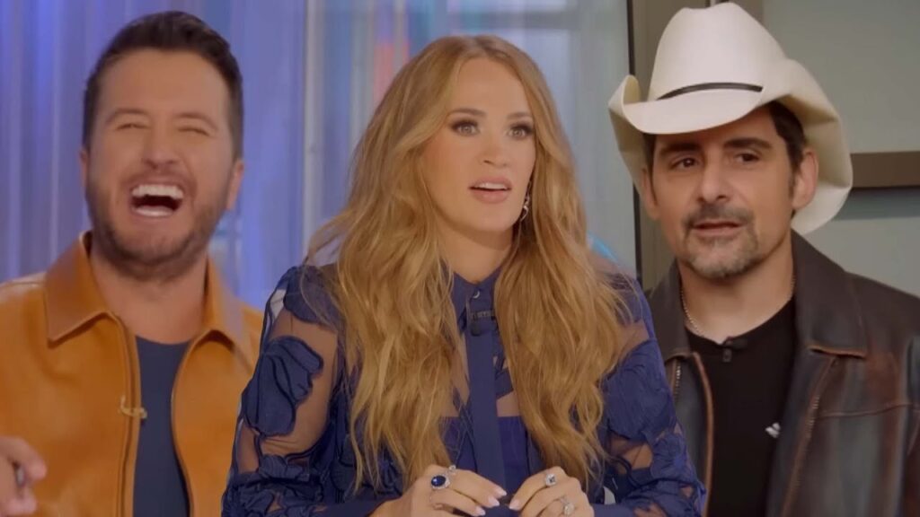 American Idol: Luke Bryan PRANKS Carrie Underwood With Brad Paisley