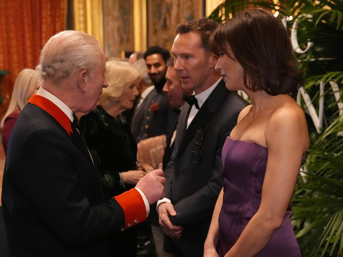 King Charles III speaks to Benedict Cumberbatch and Sophie Hunte