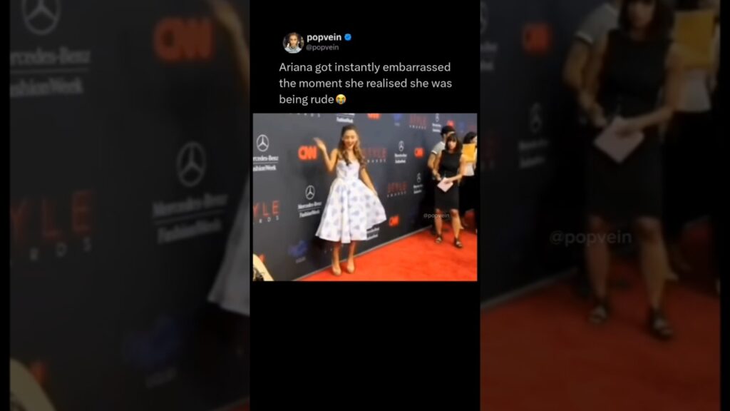 Ariana Grande realised she was being rude and instantly felt embarrassed 😭🩷