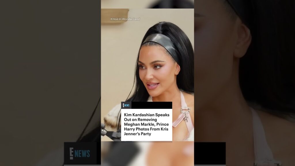 Kim Kardashian is clearing the air on why she deleted photos of Meghan and Harry at Kris' birthday.