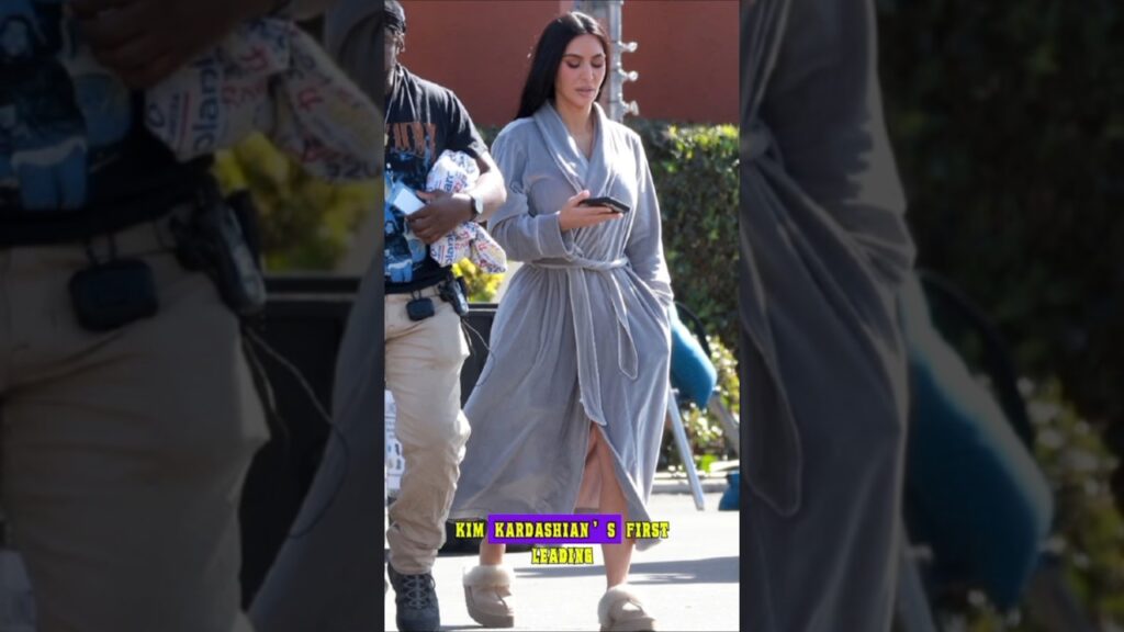 Kim Kardashian Carries a Wig While Filming Eva Longoria’s New Movie in Robe and Slippers