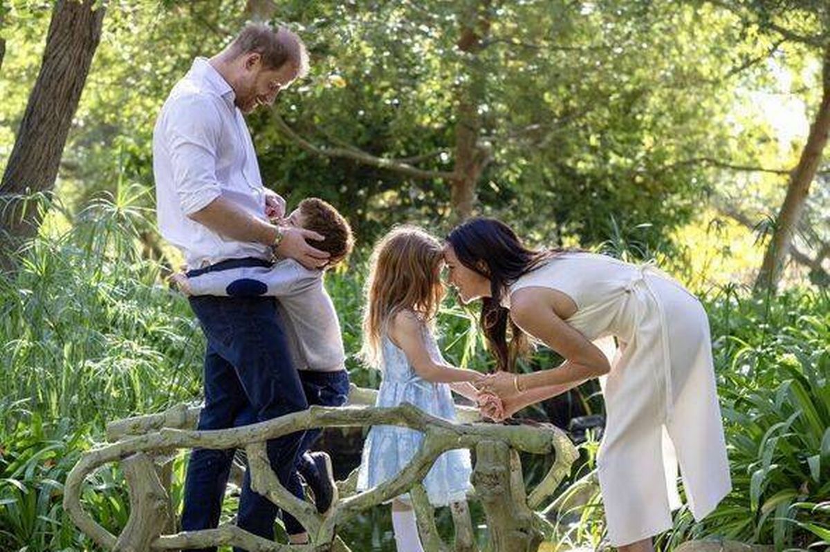 Prince Harry, Prince Archie, Princess Lilibet and Meghan Markle