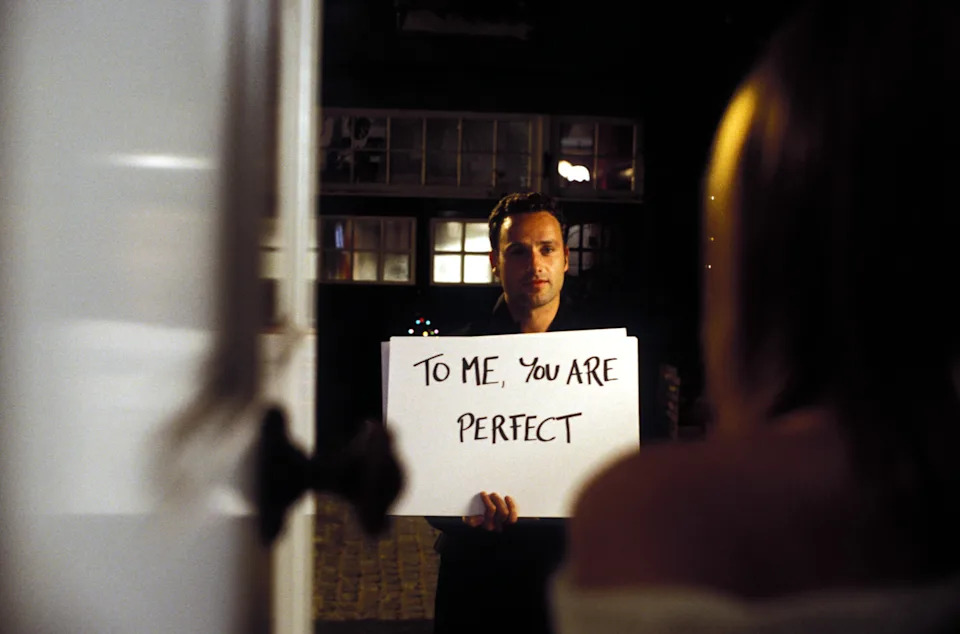 "To me, you are perfect" sign