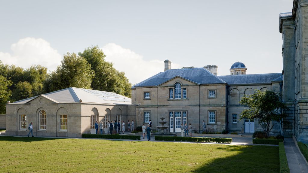 How the King's Hall will look from the back of the house 