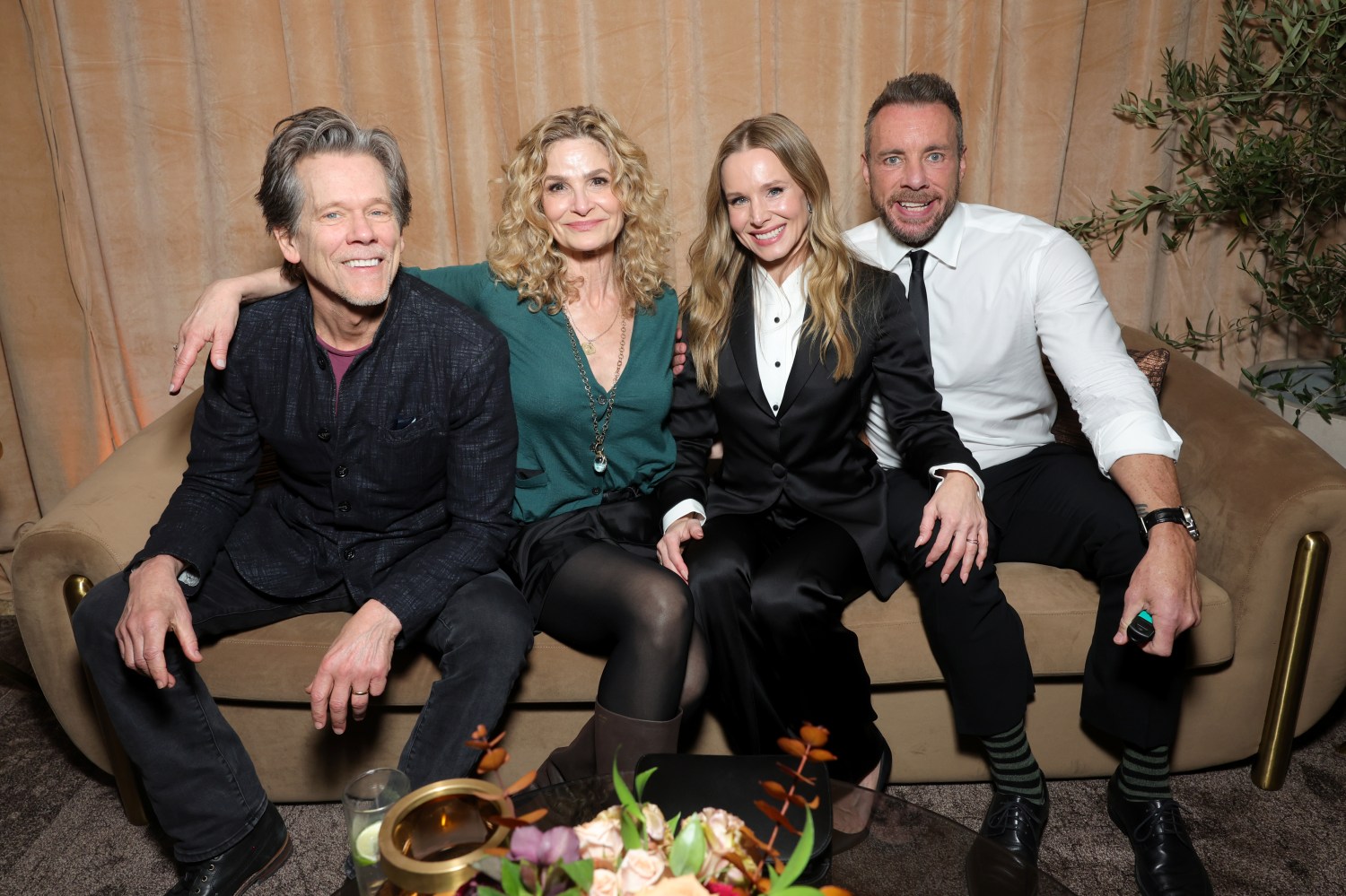 Kevin Bacon, Kyra Sedgwick, Kristen Bell and Dax Shepard attend Vanity Fair and Amazon MGM Studios event at Bar Marmont on Jan. 10.